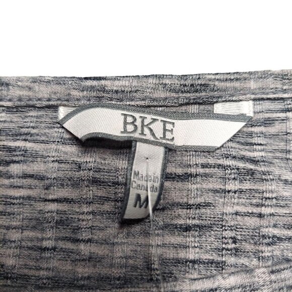 BKE (Buckle) Women's Light Heather Gray High Neck Ribbed Tank Top - Picture 4 of 5